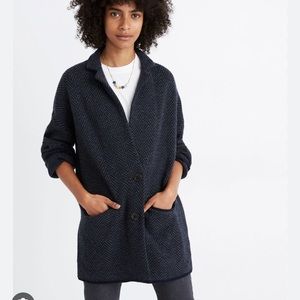 Madewell herringbone blazer sweater jacket